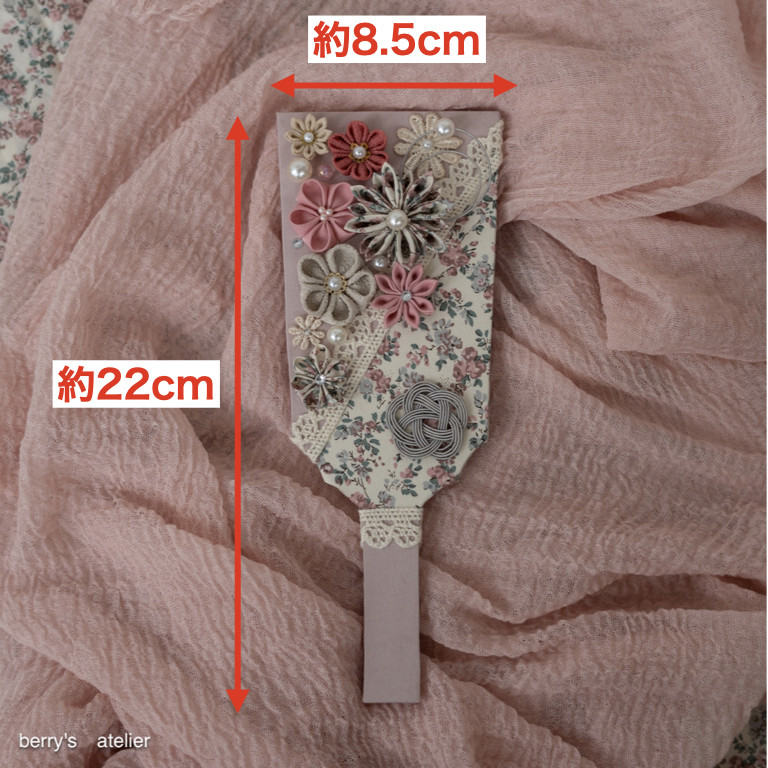 リバティムーンモスつまみ細工の羽子板