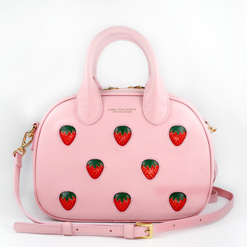 More Strawberries Collection】ミニボストンバッグ（赤いちご