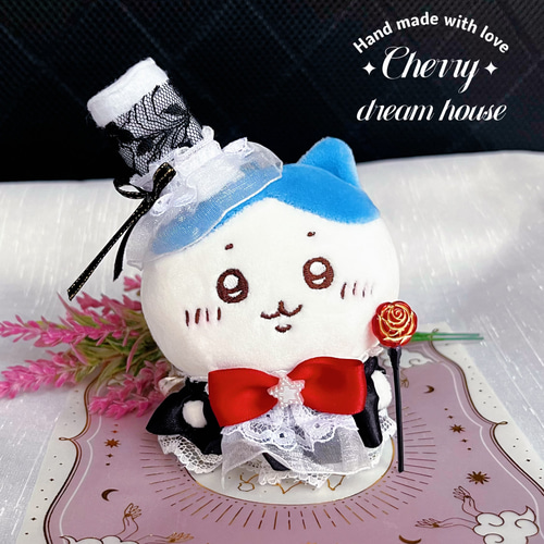 ぬい服 10cm ちいかわ 着せ替え ロリータ ワンピース カクテルハット