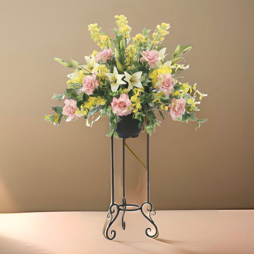 光触媒　人工観葉植物　フェイクグリーン　フレッシュローズスタンド1.2m 光触媒 人工観葉植物 フェイクグリーン フレッシュローズ