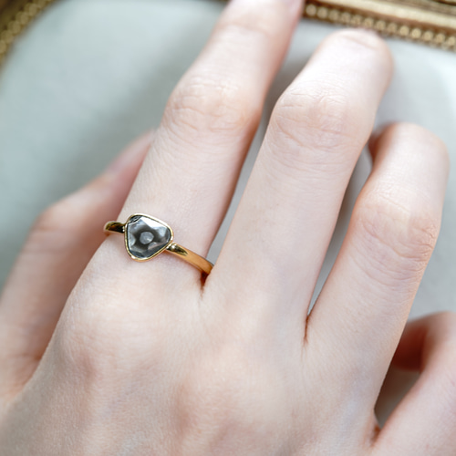 K18 YG/PT 『希少』トラピッチェ• スライス 天然ダイヤモンド