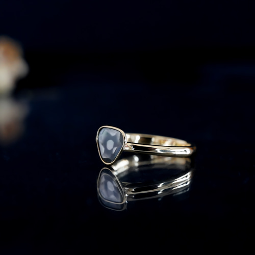 K18 YG/PT 『希少』トラピッチェ• スライス 天然ダイヤモンド リング