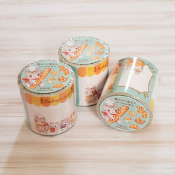 猫のパン屋さんロールふせん 2枚目の画像