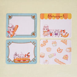 猫のパン屋さんロールふせん 3枚目の画像