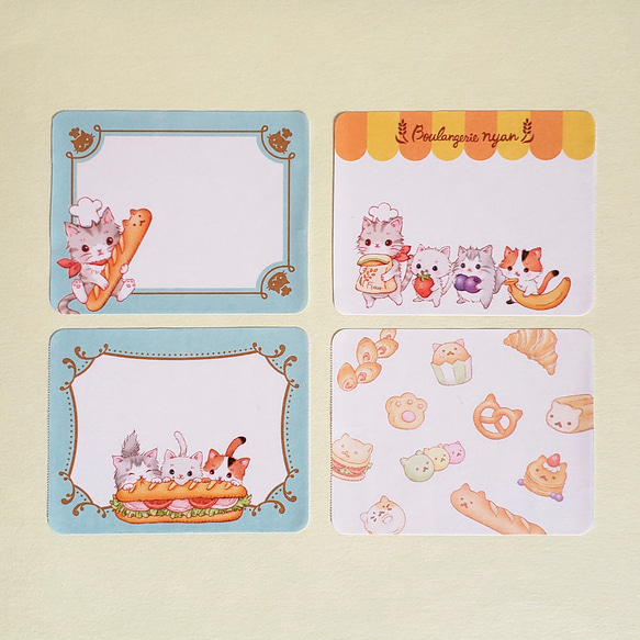 猫のパン屋さんロールふせん 3枚目の画像