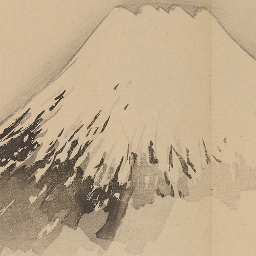 富士山の日本画インテリアポスター☆風景画雪和柄浮世絵お正月