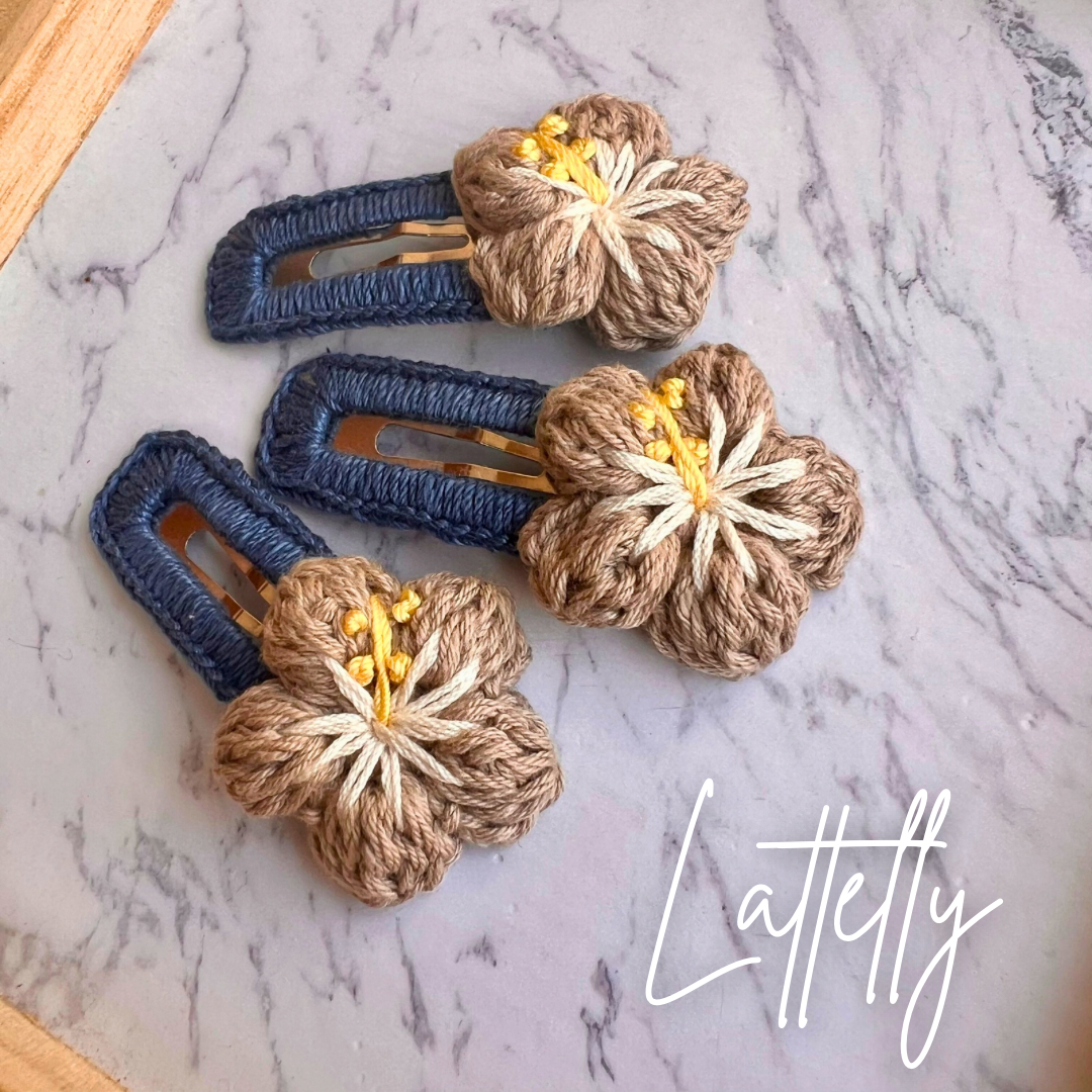 ブルーハイビスカス☆6センチパッチンピン