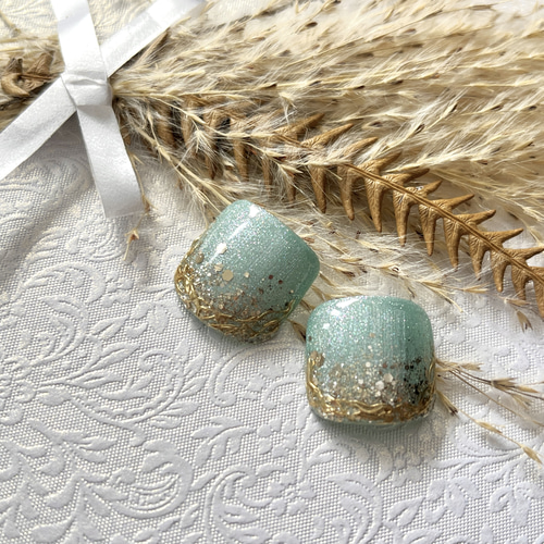 フットネイル マグネット ニュアンスネイルチップ 親指セット ネイル  