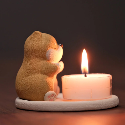 柴犬 キャンドル用 陶器 かわいい置き物 オブジェ インテリア その他