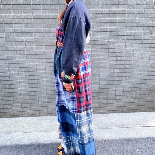 古着　ヴィンテージ　vintage スカート　パッチワーク　リメイク　コットン 古着 ヴィンテージ vintage スカート パッチワーク リメイク
