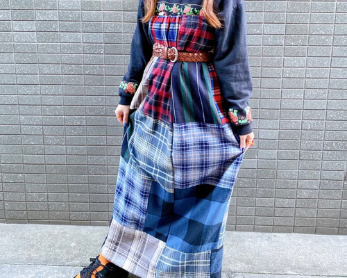 古着　ヴィンテージ　vintage スカート　パッチワーク　カラフル　派手 古着 ヴィンテージ vintage スカート パッチワーク ファブリック