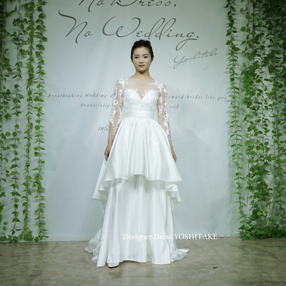 ウエディングドレス.2way.スレンダー.結婚二次会パーティー.披露宴.お色直し ウエディングドレス.2way.スレンダー.結婚二次会パーティー