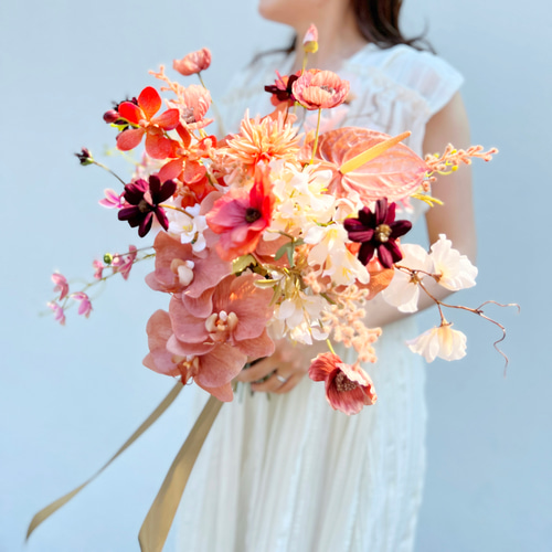 受注製作】大人っぽニュアンスブーケ ウェディングブーケ おしゃれ