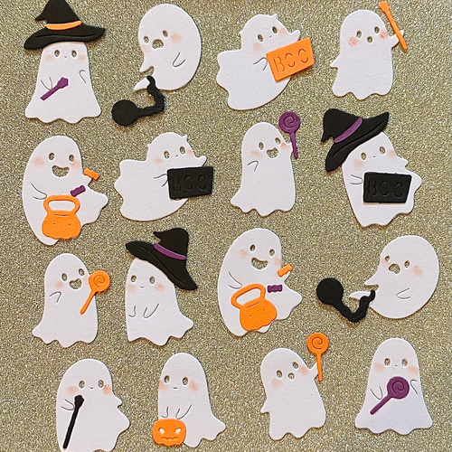 ハロウィン おばけ ペーパークラフト アルバム素材 メッセージカード  