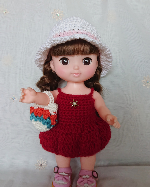 【シャンタン購入ページ】めいちゃんワンピース80cm/帽子リボン/ヘアピン c&m様専用購入ページ】めいちゃんワンピース80cm/通常/ポンポン