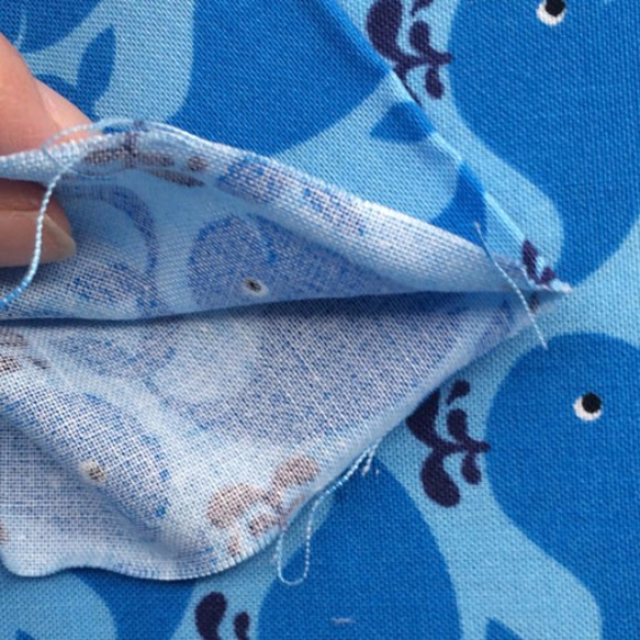 Sale*ドイツ Westfalenstoffe コットン 切り売り クジラ 【20cm単位切り売り】海 魚 マリン 3枚目の画像