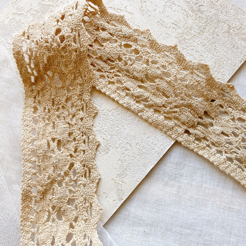 コーヒー染め レース 約2m レース ＋Farbe 通販 18092382｜Creema