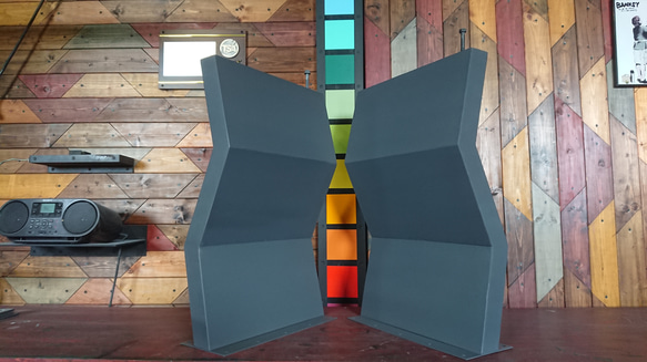 マットグレーでアイアンなBOX鉄脚♪ 50×400×650mm S型 2脚ver マットグレーでアイアンなBOX鉄脚♪ 50×400×650mm S型 2脚ver