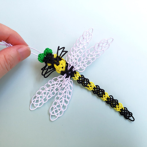 トンボのオーナメント オニヤンマの水引ブローチ＆オーナメント（ほぼ原寸） ブローチ サリー