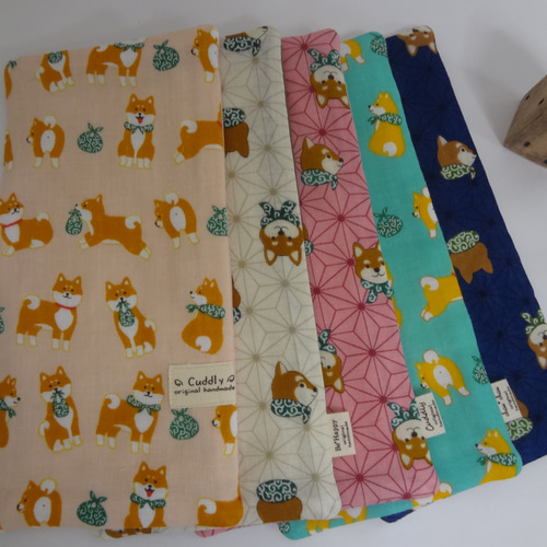 動物柄*やわらかガーゼハンカチ*5枚セット*ハンドメイド 動物柄*やわらかガーゼハンカチ*5枚セット*ハンドメイド