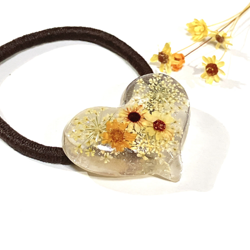 ひまわりとシェル入り グリーン ハートヘアゴム 楽天市場】ひまわり ヘアゴムの通販 ひまわりとシェル入り