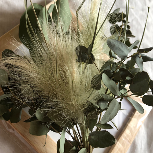 予約販売】スモークツリー アジサイ ユーカリ 枝のガーランド スワッグ