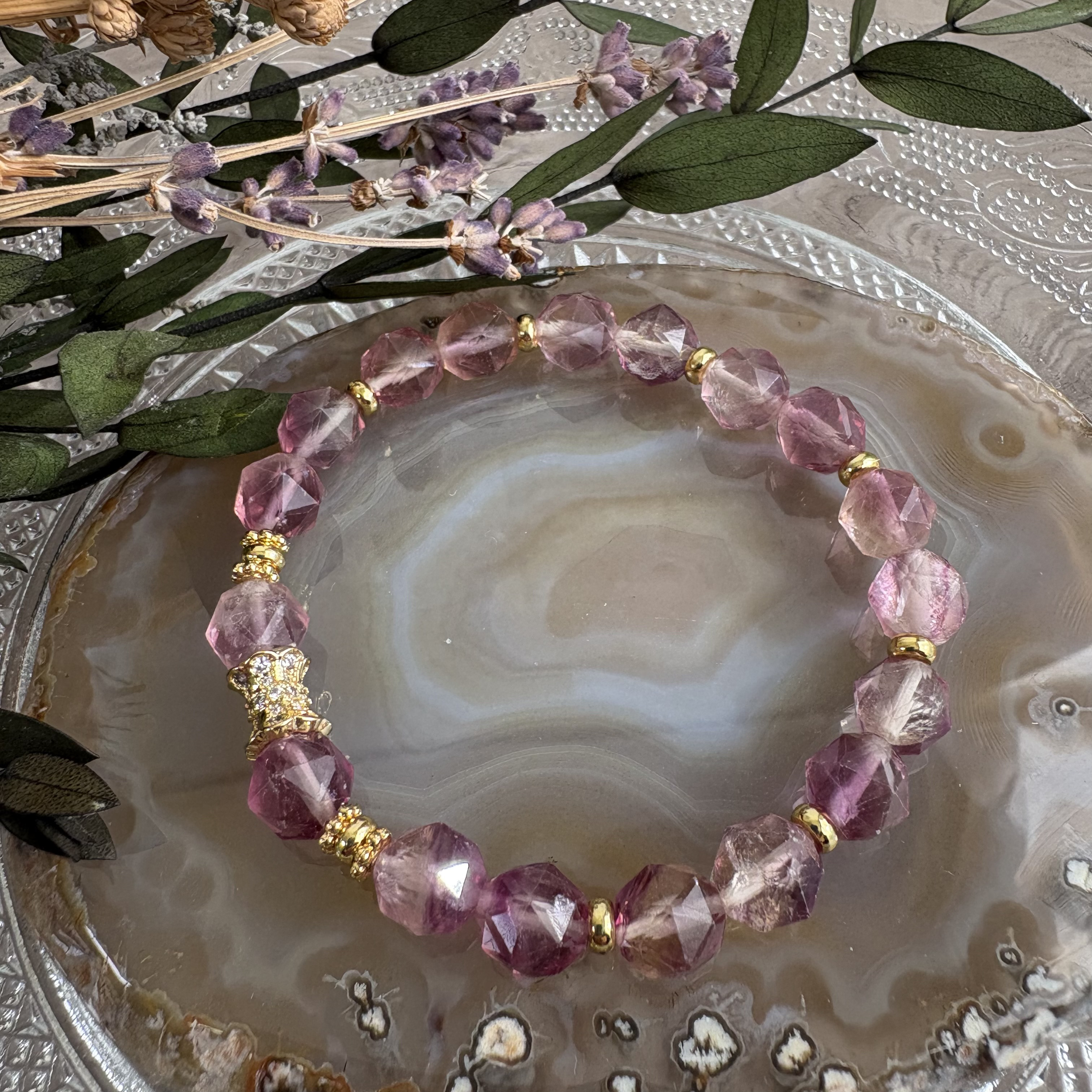 フローライトカットブレスレット161