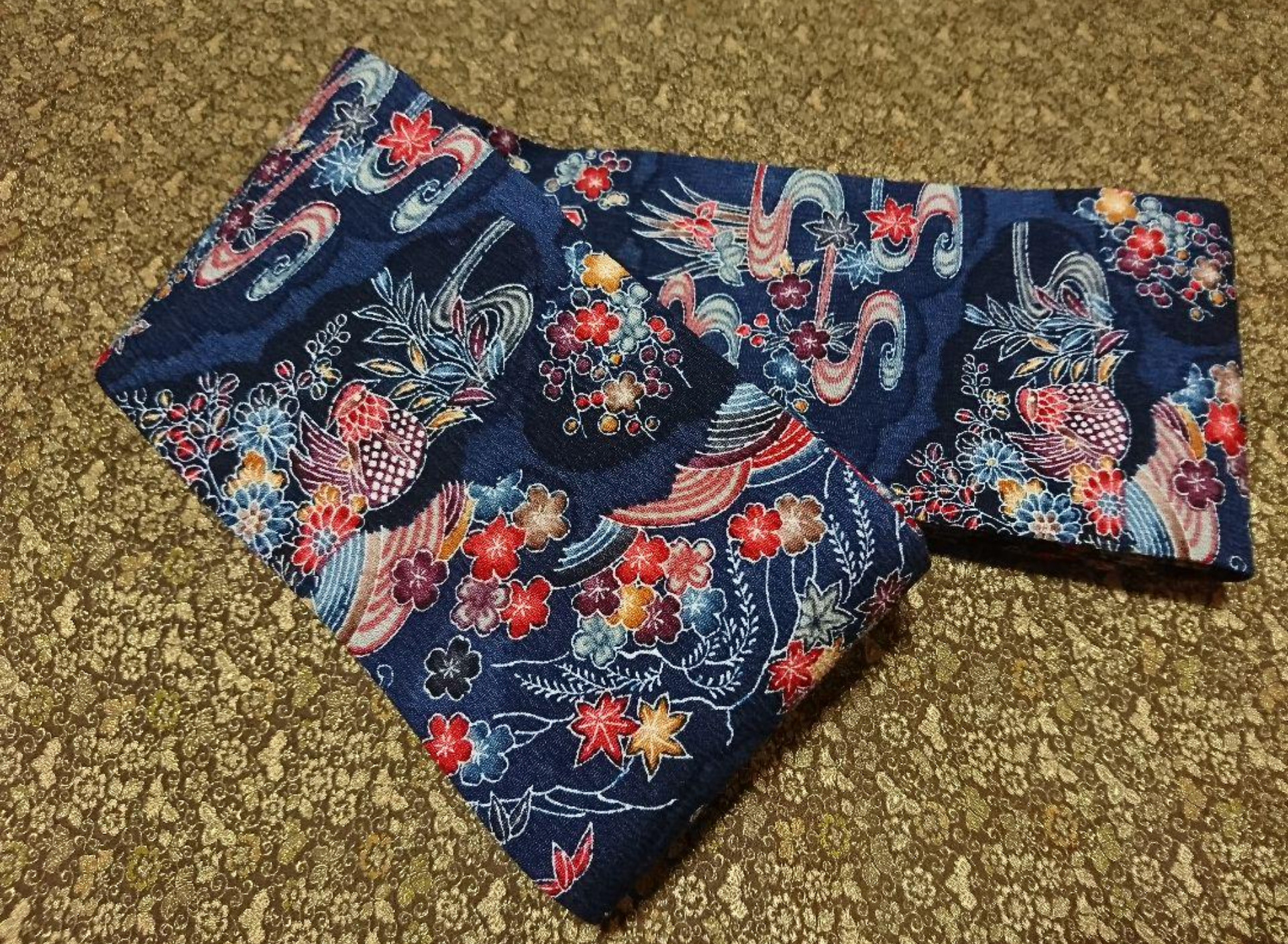 創作帯☆角帯 リバーシブル 花尽くし  巾約12cm 5,320円
