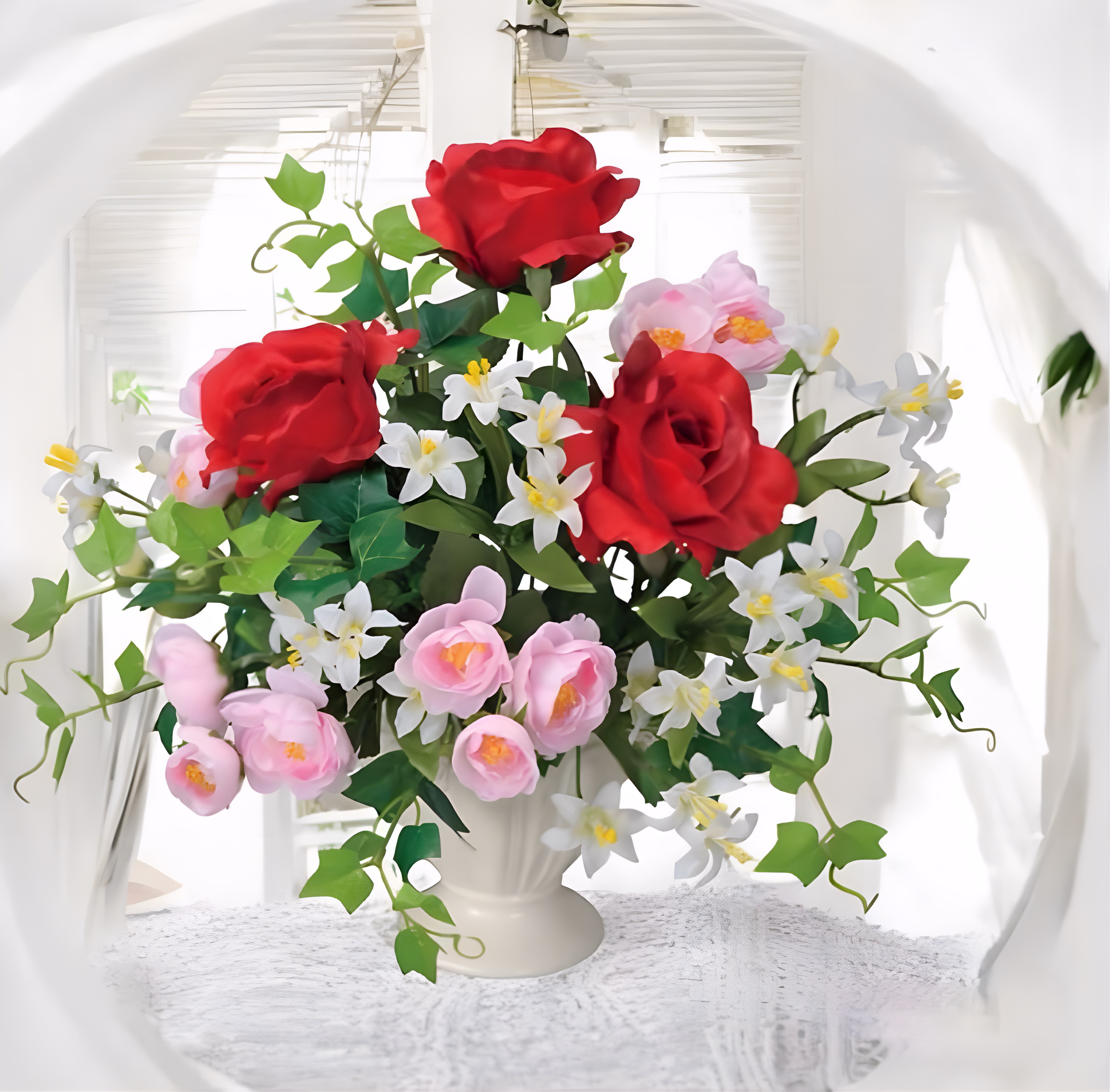 光触媒 人工観葉植物 ウォールグリーン フェイクグリーン ストレチア花