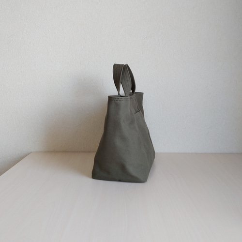 10%OFF】ボックストートバッグ前P 9.5号帆布 カーキ 404014 トート