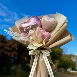 選べる3色 フラワーバルーンブーケ｜卒業｜発表会｜お祝いに｜人気