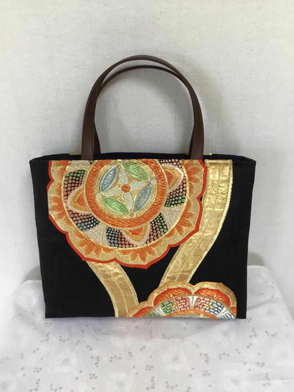 花ぷらら・オリジナル・1点物・ハンドメイド・リメイク・帯・カバン・トートバッグ 花ぷらら・オリジナル・ハンドメイド・リメイク・帯・カバン