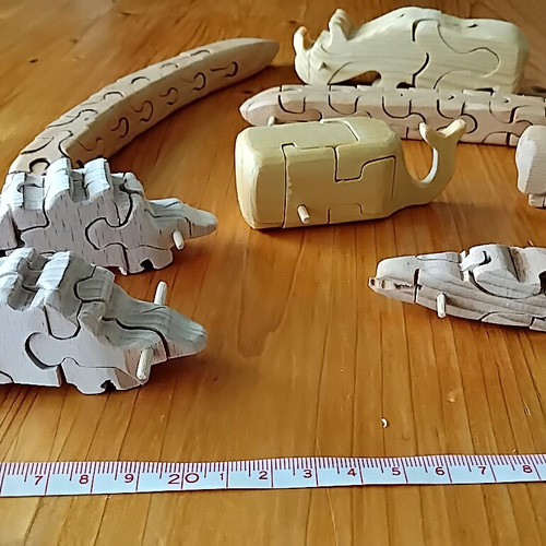 木製 3D 動物パズル 木製パズル 9種類 11体 おもちゃ・人形 gifumiya