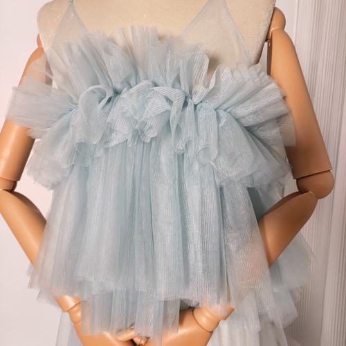 送料無料！オーバードレス キャミソール ソフトチュール 爽やかで  