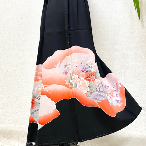大人可愛いセレブ着物スカートフリーサイズ1点物黒留袖着物 大人可愛いセレブ着物スカートフリーサイズ1点物黒留袖着物