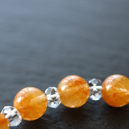 レア石使用！ スモーキークォーツ ウィズガーネット＆オレンジルチル