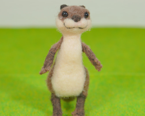 カワウソくん　羊毛フェルト　大きめ b1b63f259269fa9e8cd830b3c77980
