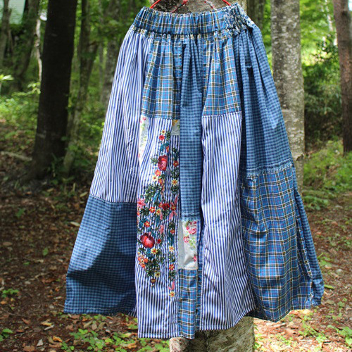 SOLD○8/7限定早割り価格/SAYOCAFE花刺繍ロマンティックパッチワーク 
