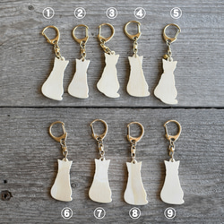 本象牙製　猫の後ろ姿　キーホルダー 3枚目の画像