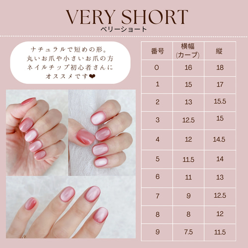 サイズ計測用クリアネイルチップ ネイルチップ（つけ爪） Naily nico