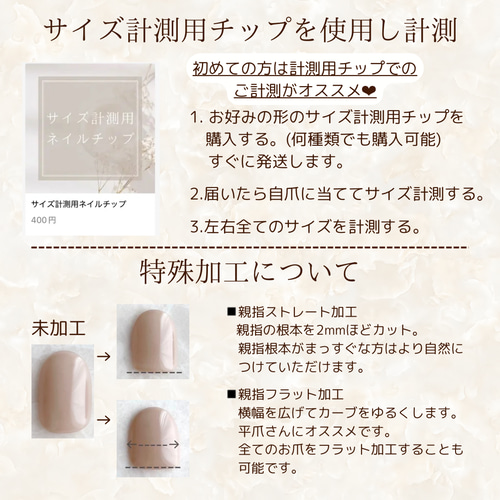 サイズ計測用クリアネイルチップ ネイルチップ（つけ爪） Naily nico