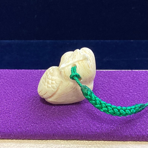 天然素材根付＊＊フクロウ新品 銀 根付 梟 - 清課堂オンラインストア