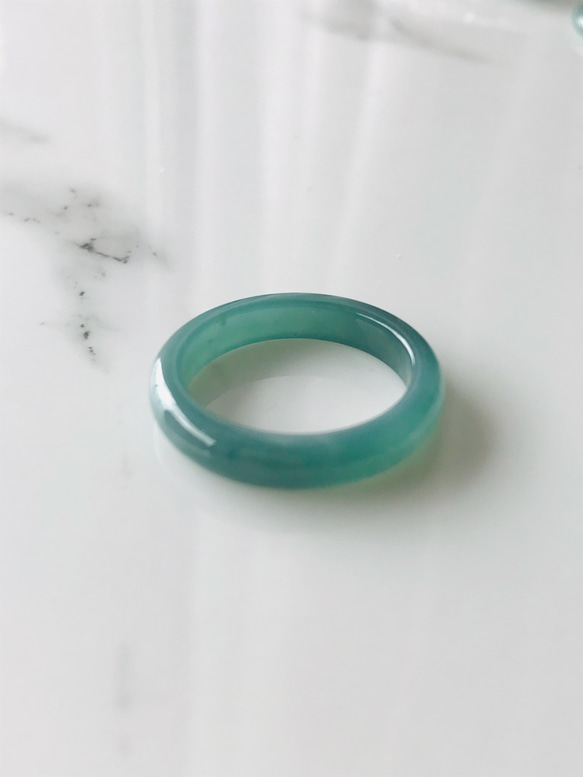 [R58-005］ 翡翠　くりぬき　リング　天然石　グアテマラ産　19.5号 R58-005］ 翡翠くりぬきリング天然石グアテマラ産19.5号