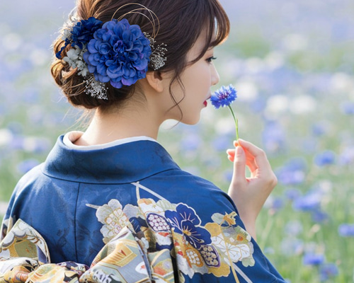 楽天市場】【26本セット髪飾り】成人式 卒業式 古典柄 水引 紐 金箔 金