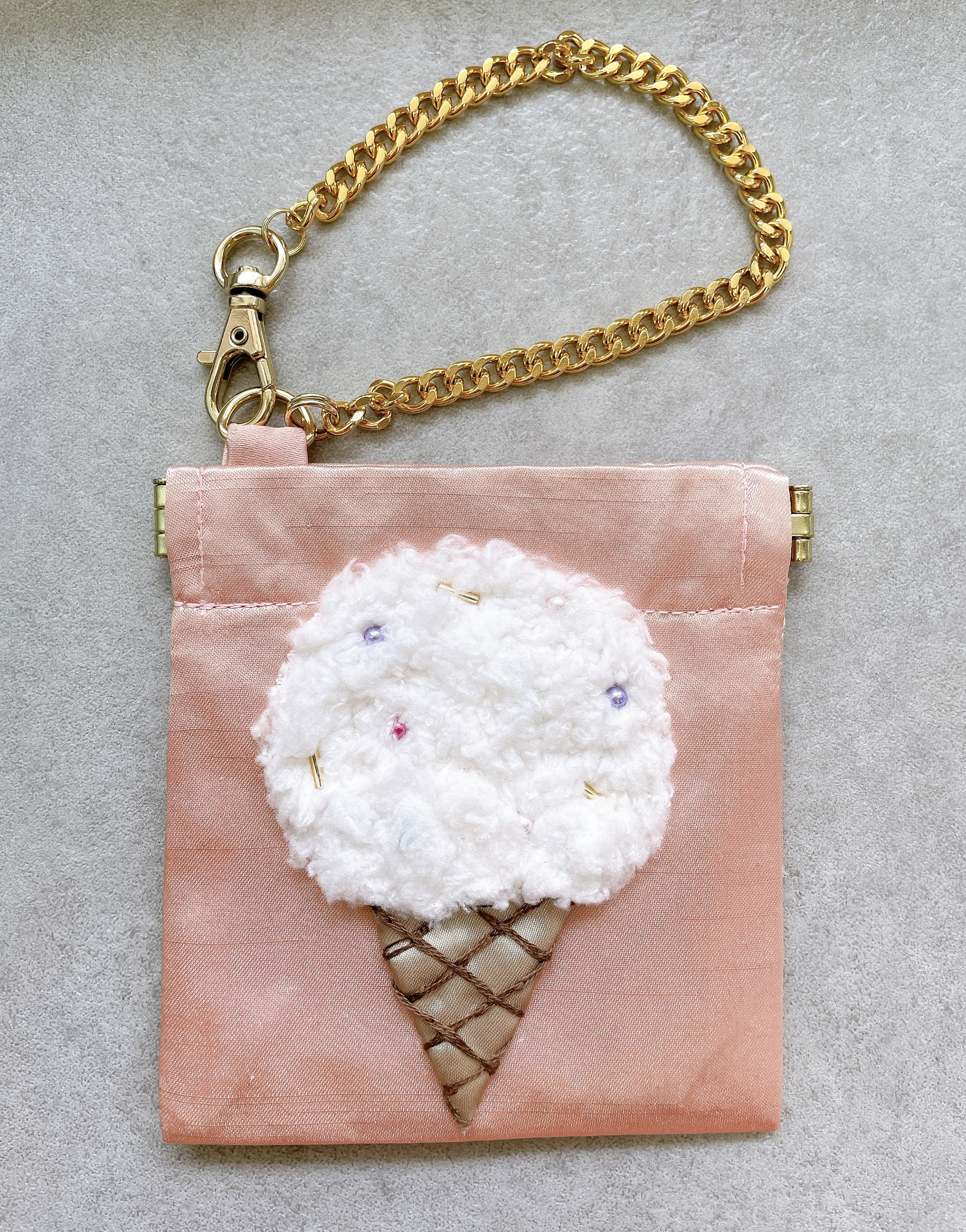 アイスクリーム ミニポーチ（ピンク）