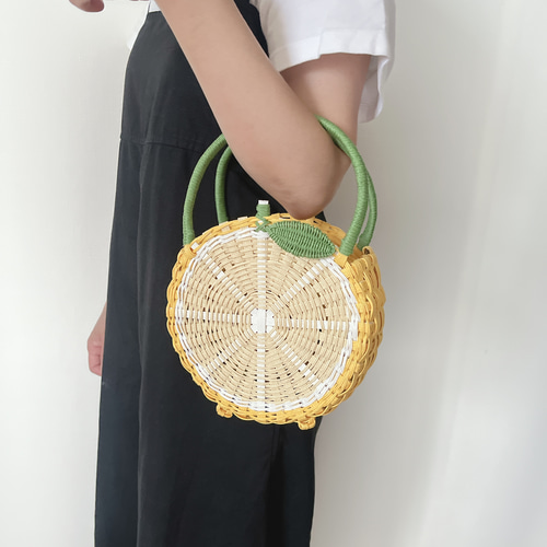 レモンいっぱいカゴバッグ レモンいっぱいカゴバッグ