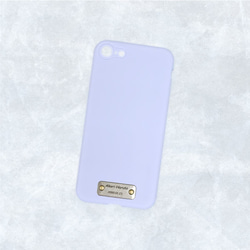 スマホ　ケース　名入れ　カバー　オリジナル　ソフトケース　TPU　iPhone　くすみ　パープル 1枚目の画像