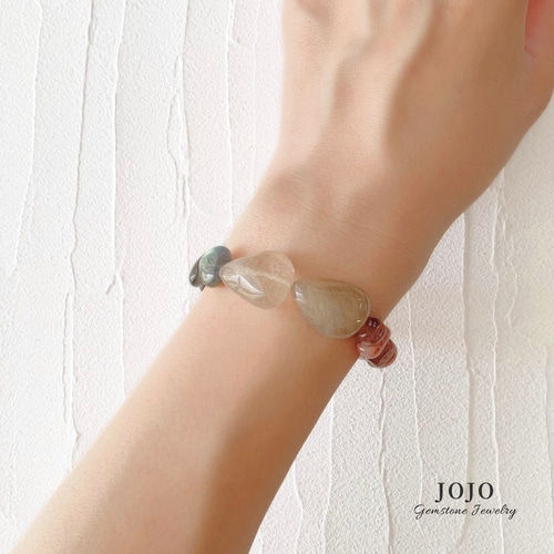 【天然石】ハンドメイドブレスレット 天然石デザインブレスレット ブレスレット JOJO 通販 18095248