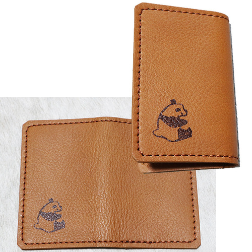 本革でハンドメイド くまのカードケース/card-kuma 名刺入れ・カード 