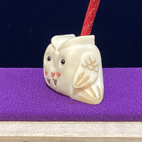 ☆本象牙根付（ふくろう）Y-39※※ キーホルダー 石橋象牙店 通販